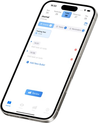 FluxTime Journal interface